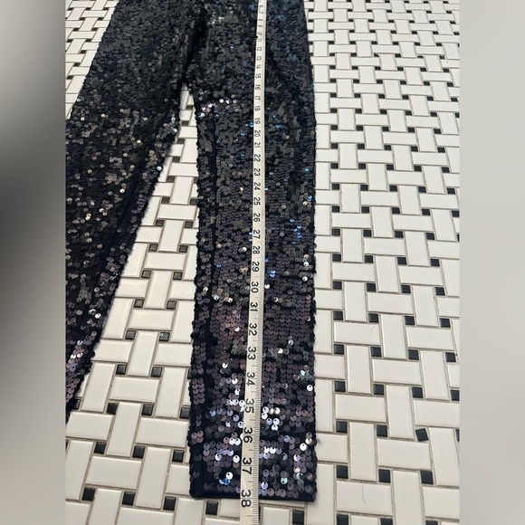 Express Black Sequin Pants - Picture 6 of 6